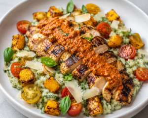 Roasted Red Pepper Pesto Chicken