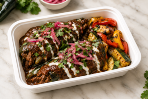 Birria Mole Stuffed Peppers