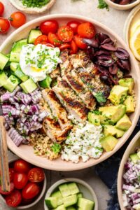 Mediterranean Chicken Vegetable Bowl