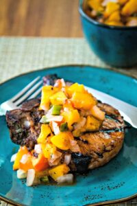 Peach & Calabrian Chile Pork Chop