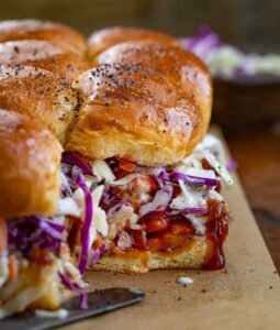 MAPLE BACON JAM PULLED PORK SLIDERS