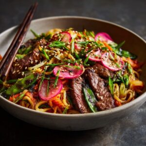 Gochujang Steak & Kimchi Noodles