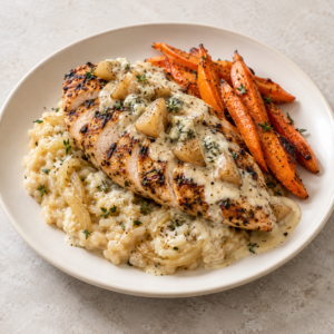 PEAR & GORGONZOLA JIDORI CHICKEN