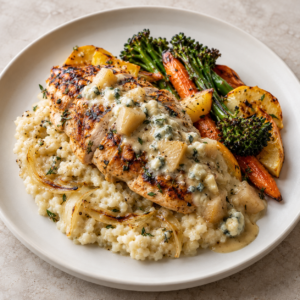 PEAR & GORGONZOLA JIDORI CHICKEN
