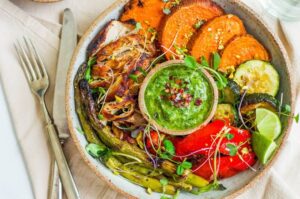 Tomatillo Chimichurri Free Range Chicken