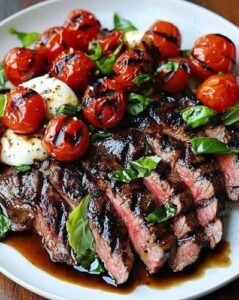 Keto Mediterranean Summer Flank Steak