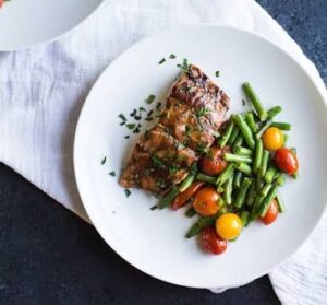 Fig-Balsamic Glazed Salmon