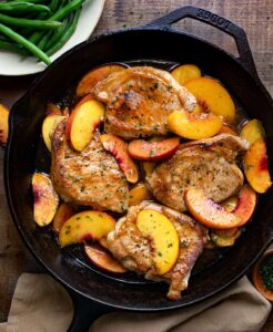 Peach & Calabrian Chile Pork Chop