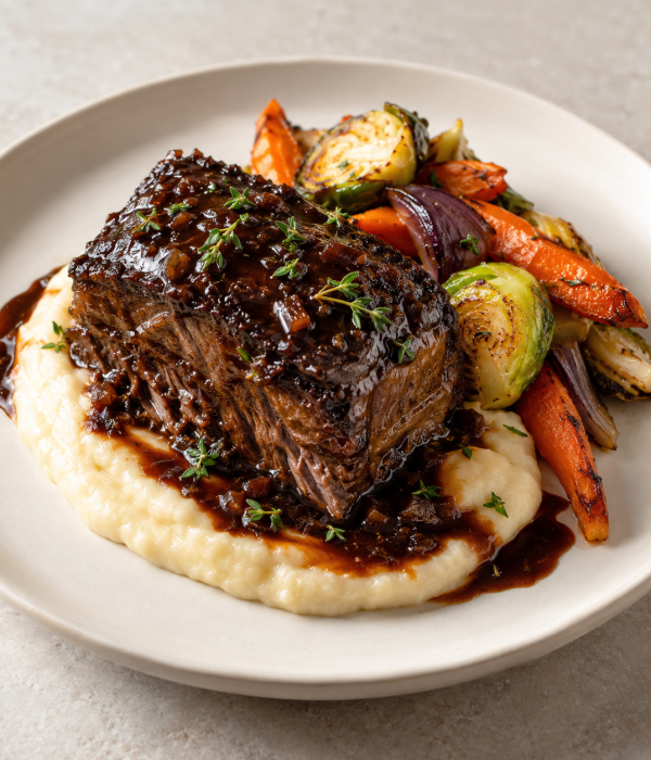 Fig-balsamic short rib over celery root purée-1